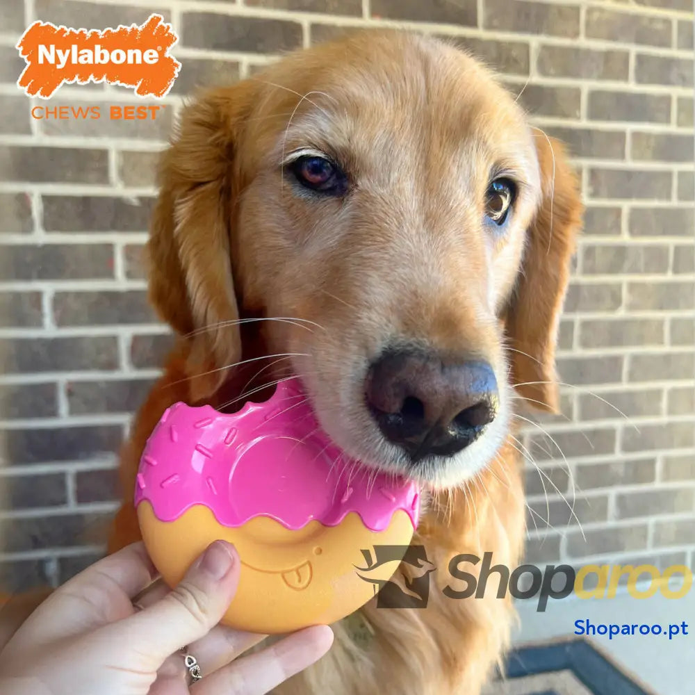 Brinquedo para cães Nylabone Cor de Rosa Bacon L