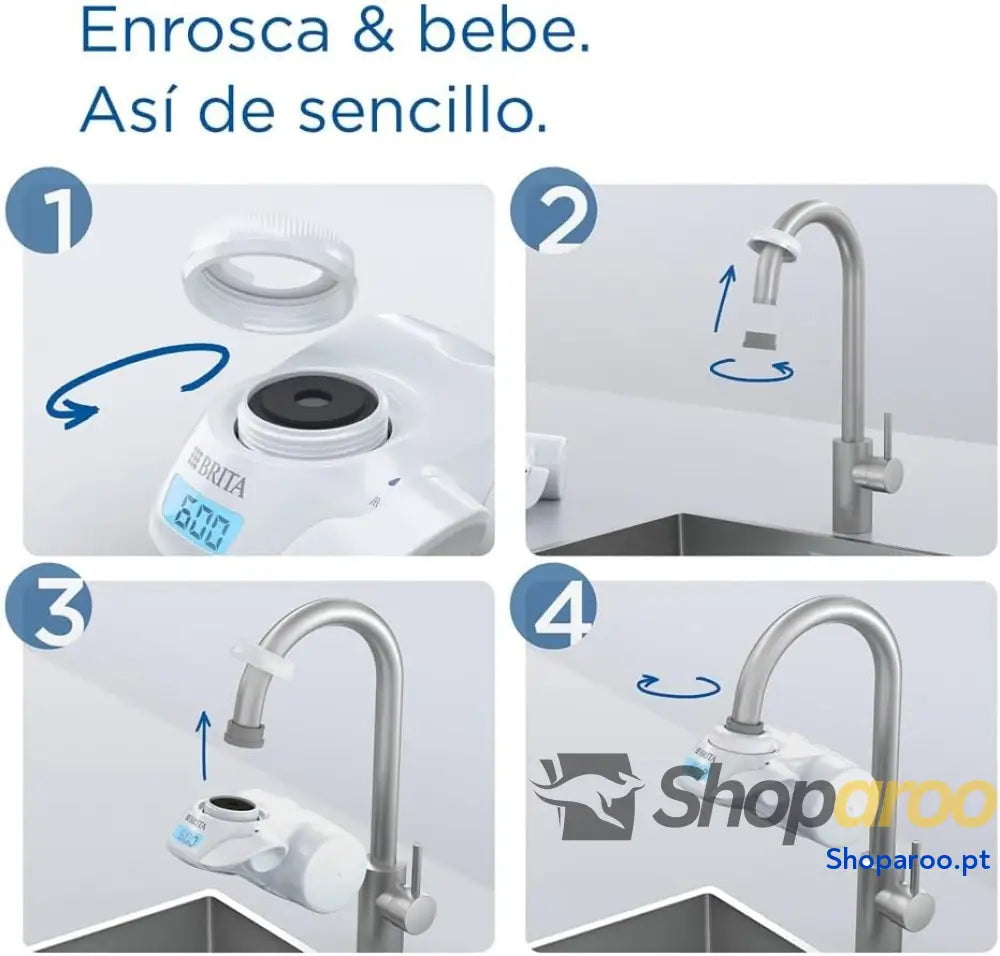 BRITA Sistema de filtragem para torneira água filtrada excelente sabor inclui 1 filtro 600 litros por cartucho cor