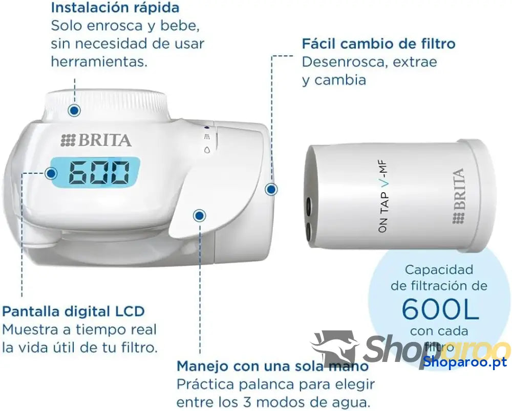 BRITA Sistema de filtragem para torneira água filtrada excelente sabor inclui 1 filtro 600 litros por cartucho cor