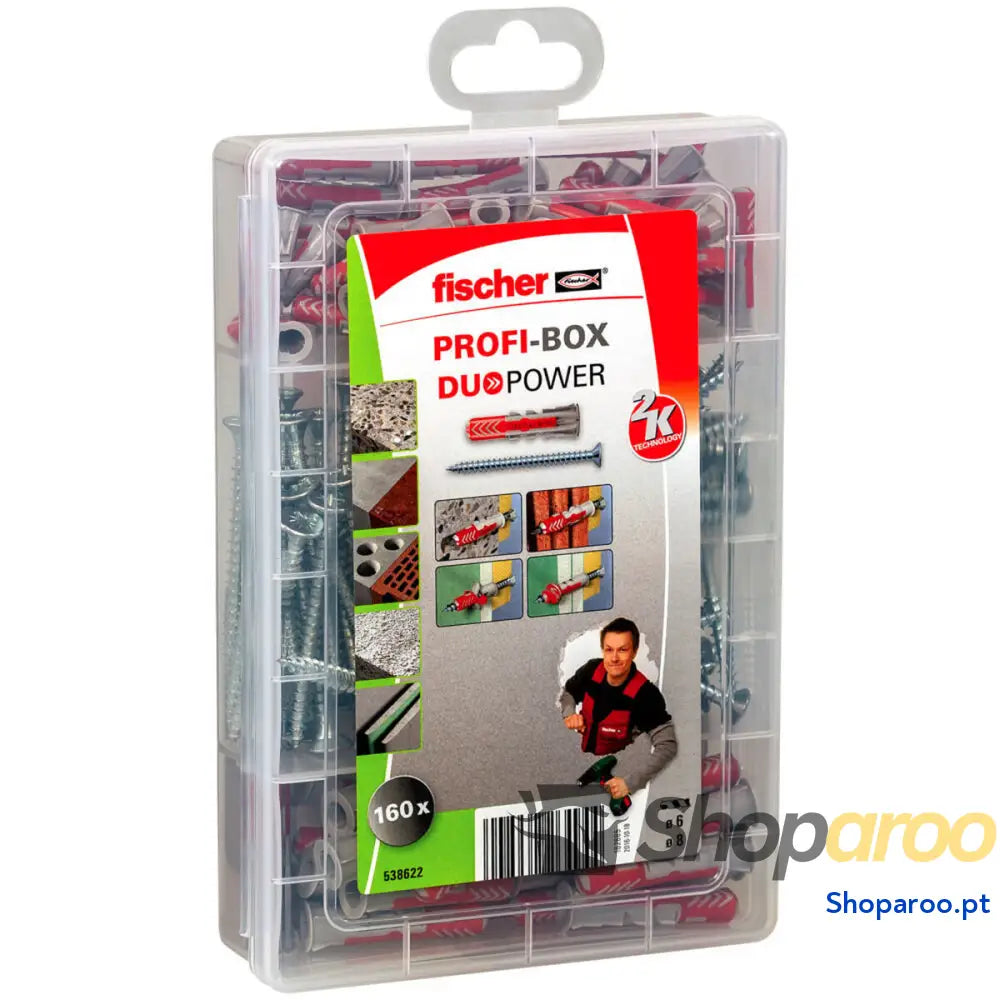 Buchas e parafusos Fischer duopower 160 Peças