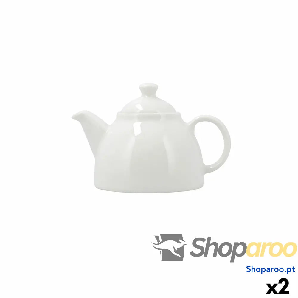 Bule Bidasoa Serenity Hydrozero Branco Cerâmica 630 ml (2 Unidades)