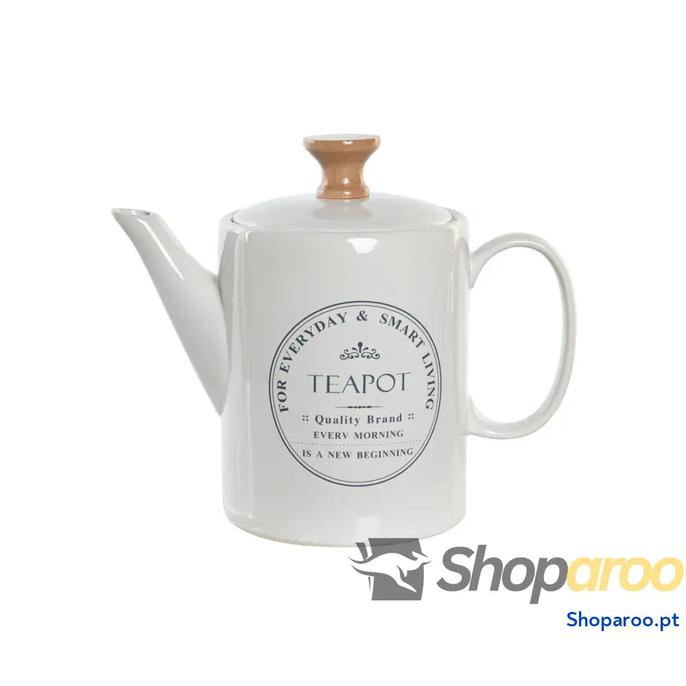 Bule DKD Home Decor Branco Grés 1 L