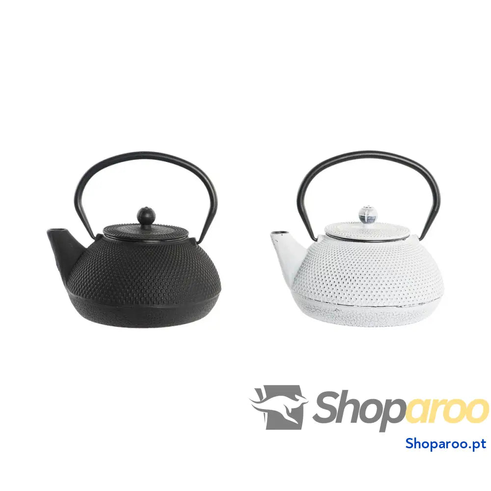 Bule DKD Home Decor Preto Aço inoxidável Branco (2 Unidades)