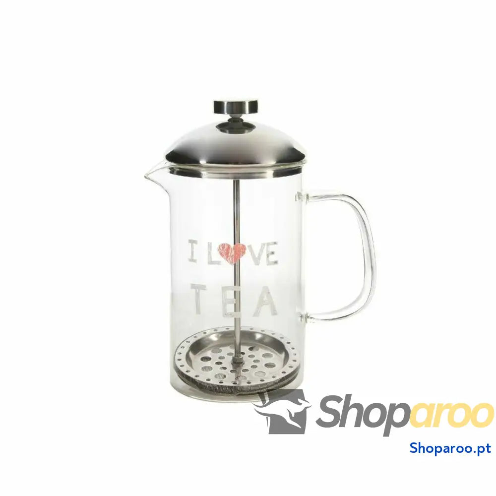 Bule DKD Home Decor Transparente Aço inoxidável Prata Vidro de Borosilicato (18 x 9.5 20.5 cm) (1 L)