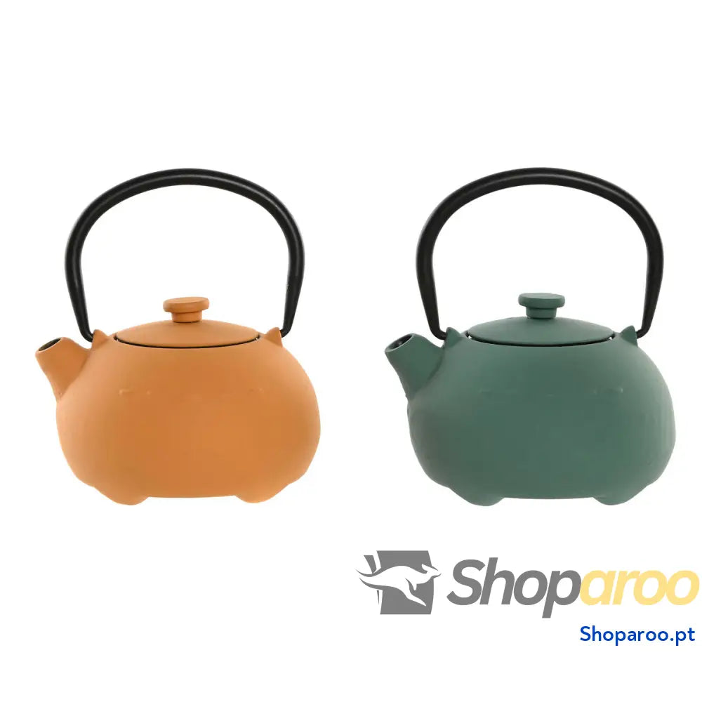 Bule Home ESPRIT Amarelo Verde Aço inoxidável Ferro 350 ml (2 Unidades)