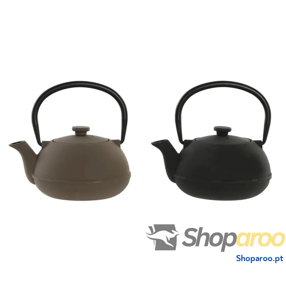 Bule Home ESPRIT Preto Bege Aço inoxidável Ferro 300 ml (2 Unidades)