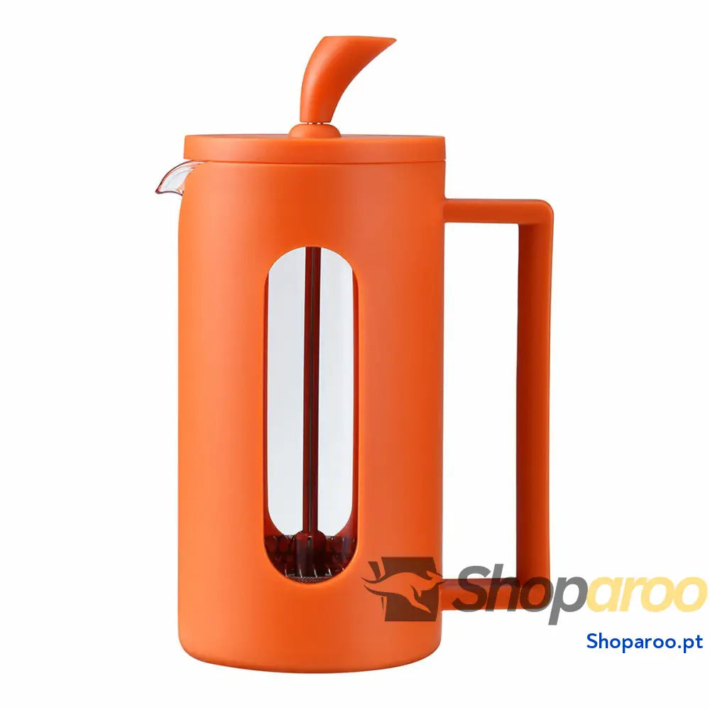 Bule Oroley Laranja Aço inoxidável Vidro de Borosilicato 350 ml