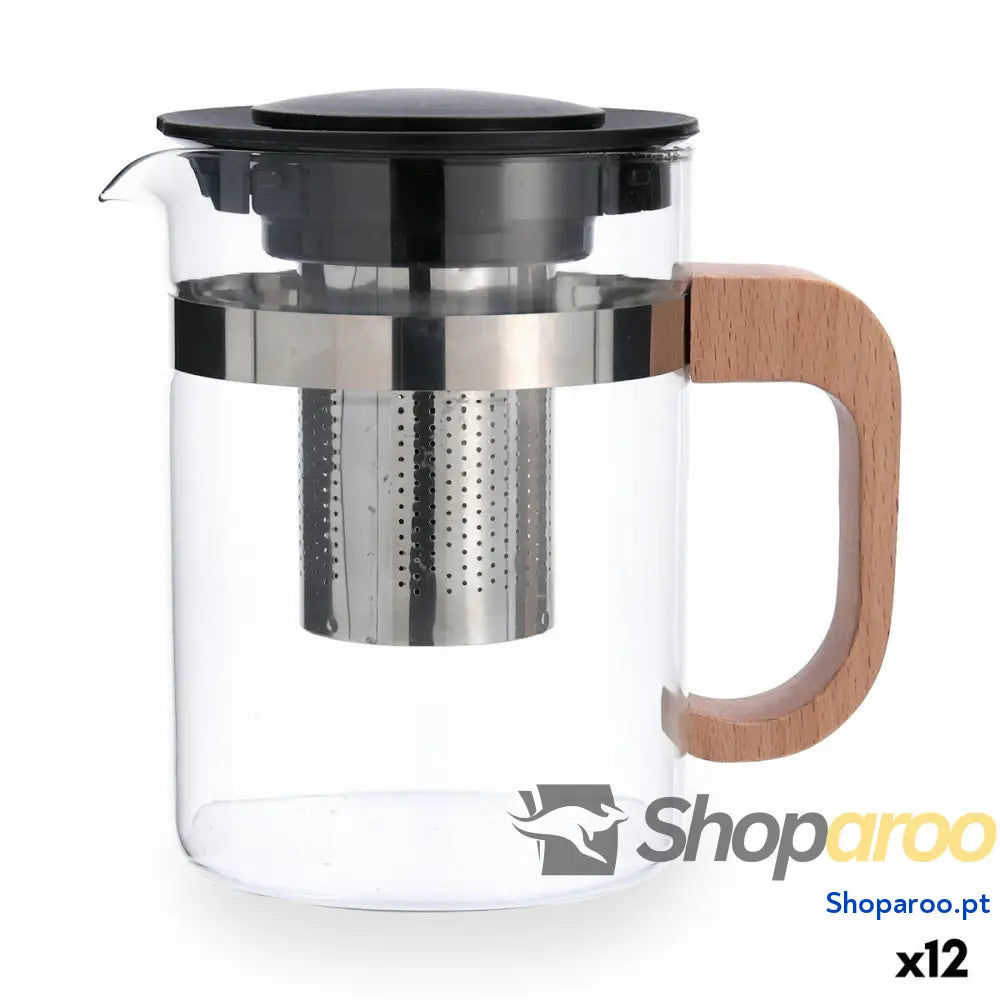 Bule Quid Tubin Transparente Vidro 800 ml (12 Unidades)