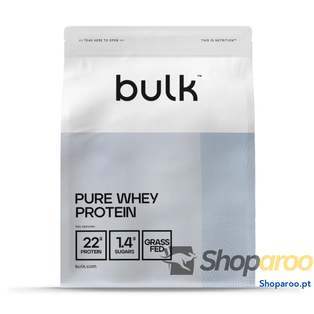 Bulk Pure Whey Protein 500 g 16 doses produto rico em proteínas baixo teor de açúcar absorção rápida sem adição sabores