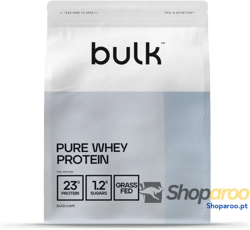 Bulk Pure Whey Protein 500 g 16 doses produto rico em proteínas baixo teor de açúcar absorção rápida sem adição sabores