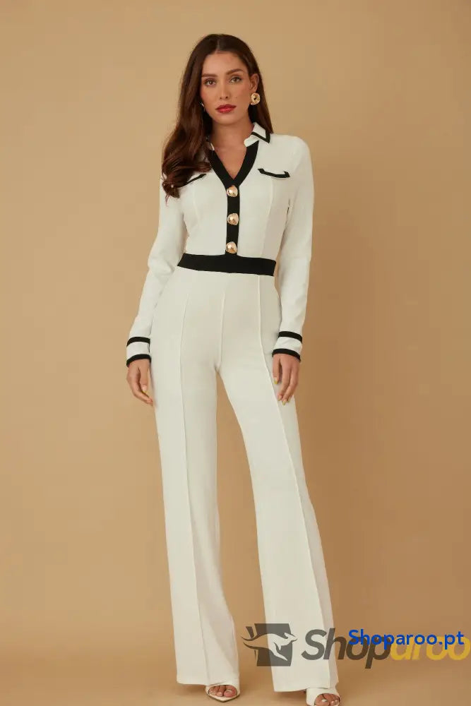 Button Trio Jumpsuit