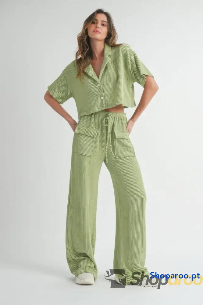 Button Up 2 Piece Set