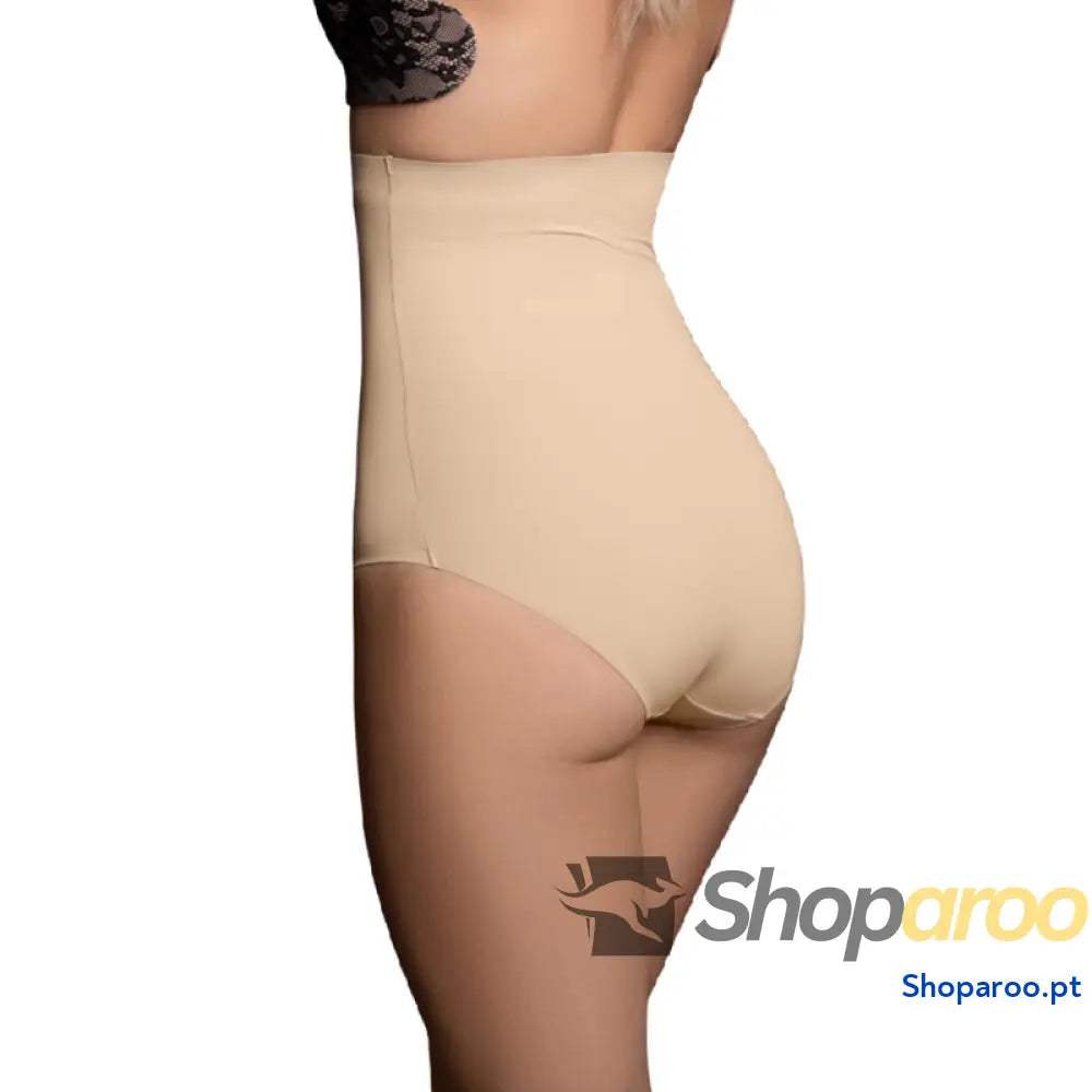 BYE-BRA - CINTO SEM EMENDA ESTILO PANTIES BEIGE TAMANHO L