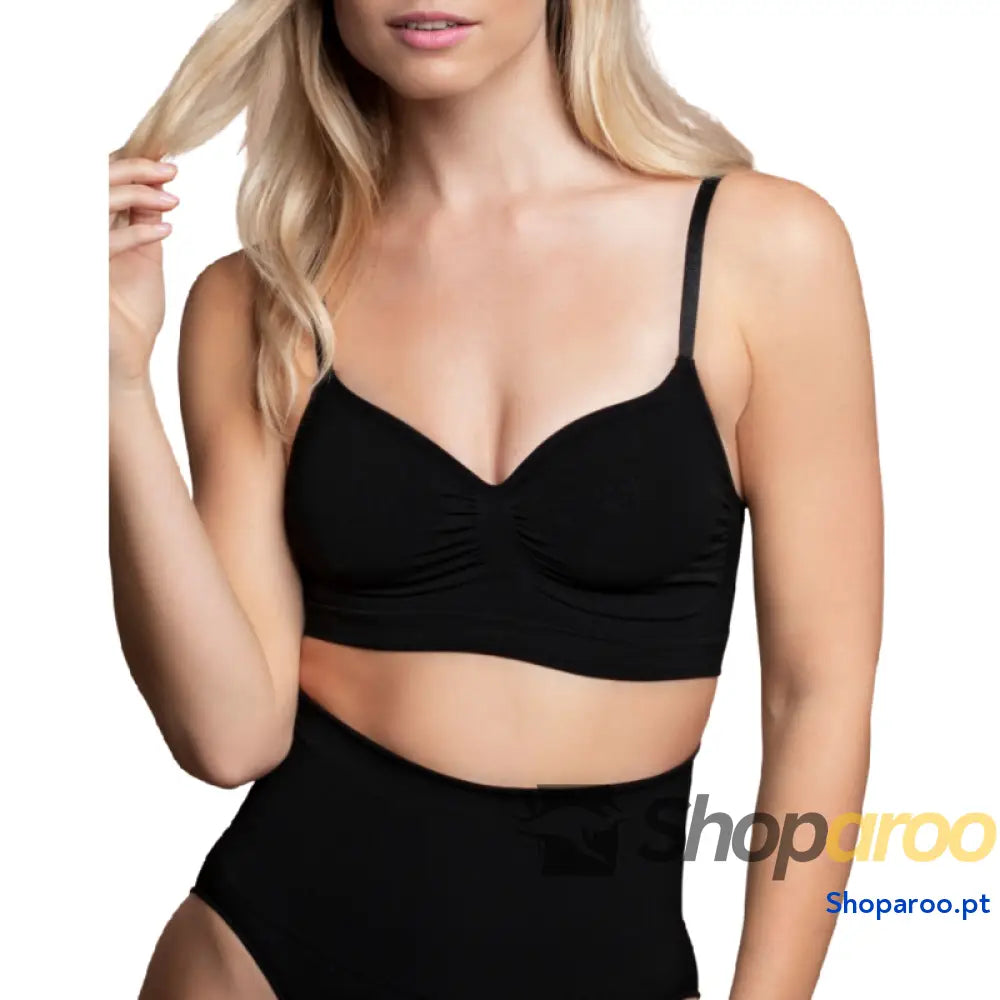 BYE-BRA - MEDIUM CONTROL SUTI SEM PONTOS PRETO TAMANHO XXL
