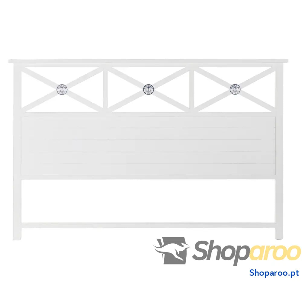 Cabeceira de Cama DKD Home Decor Azul Branco Madeira 180 x 6 120 cm