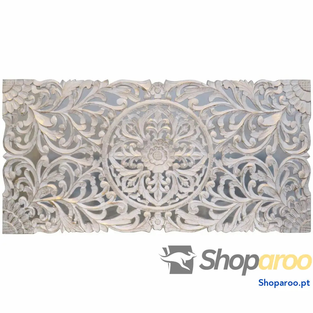 Cabeceira de Cama DKD Home Decor Branco Dourado Madeira MDF 180 x 4 90 cm