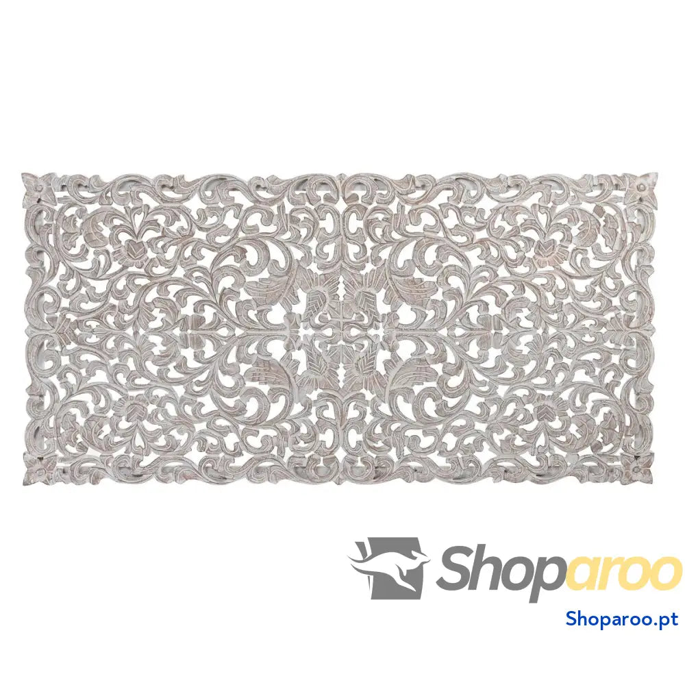 Cabeceira de Cama DKD Home Decor Branco Natural Madeira MDF 160 x 3,5 80 cm