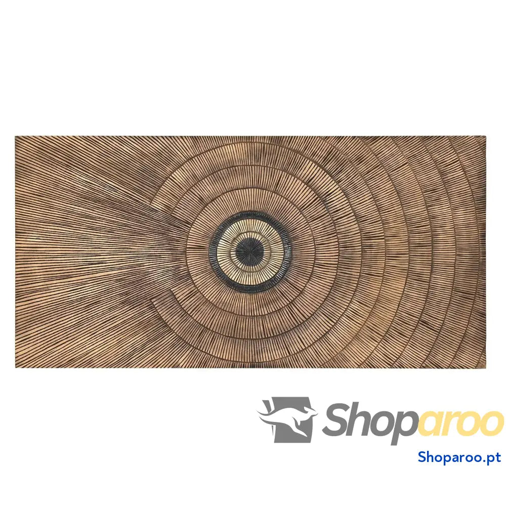 Cabeceira de Cama DKD Home Decor Dourado Natural Madeira MDF 180 x 3,5 90 cm 180,5 90,5