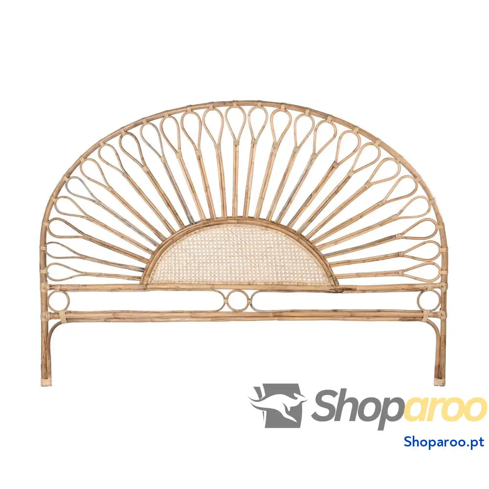 Cabeceira de Cama DKD Home Decor Natural Girassol Madeira Rotim 178 x 4 90 cm 127