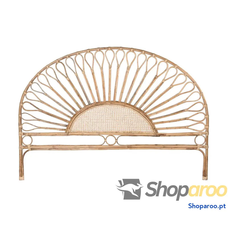 Cabeceira de Cama DKD Home Decor Natural Girassol Madeira Rotim 178 x 4 90 cm 127
