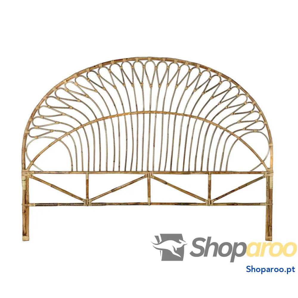 Cabeceira de Cama DKD Home Decor Natural Rotim 177 x 4 131 cm