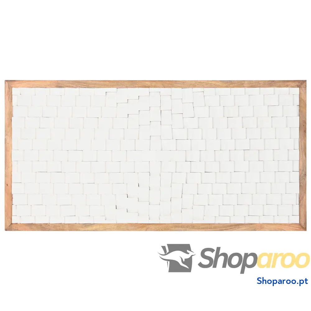 Cabeceira de Cama Home ESPRIT Branco Natural 160 x 4 80 cm