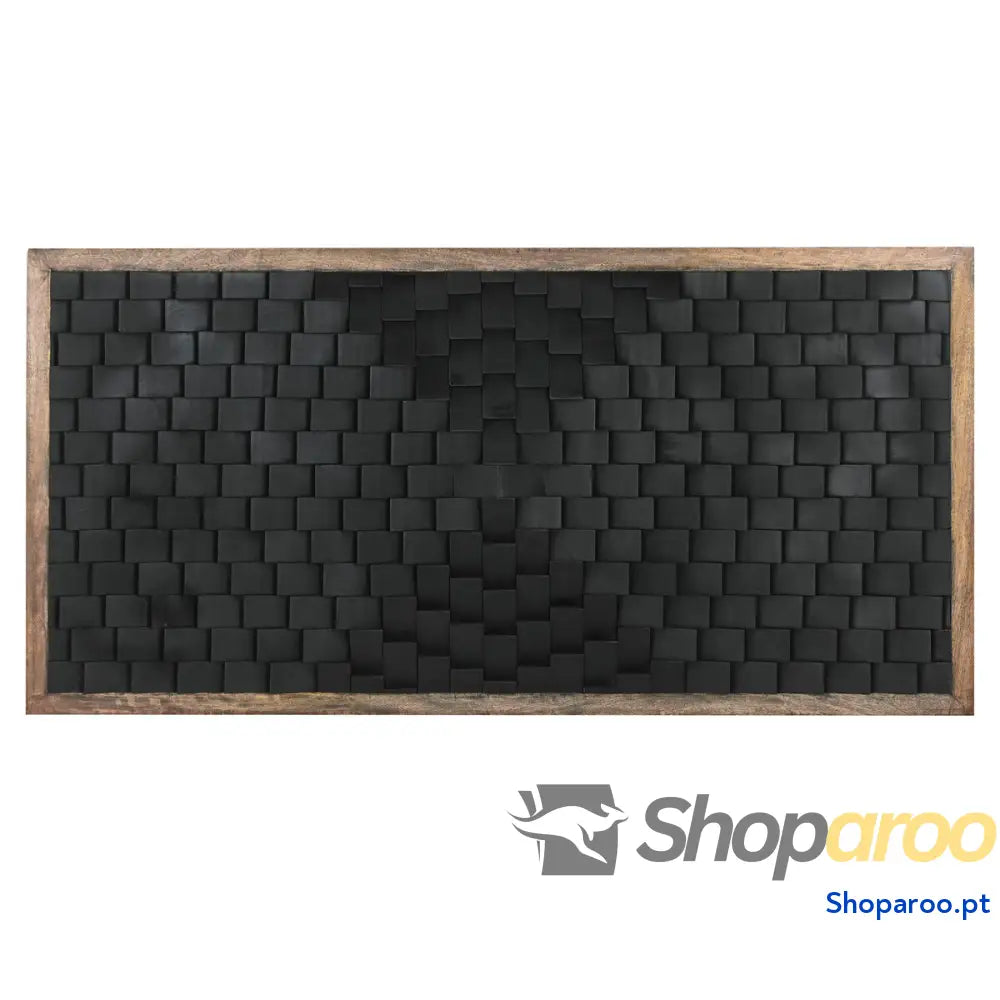 Cabeceira de Cama Home ESPRIT Castanho Preto Madeira mangueira 160 x 5 80 cm