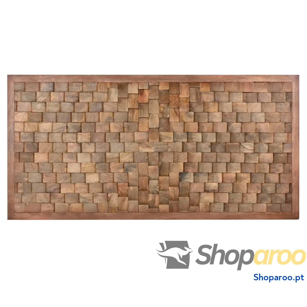 Cabeceira de Cama Home ESPRIT Natural Madeira mangueira 160 x 5 80 cm