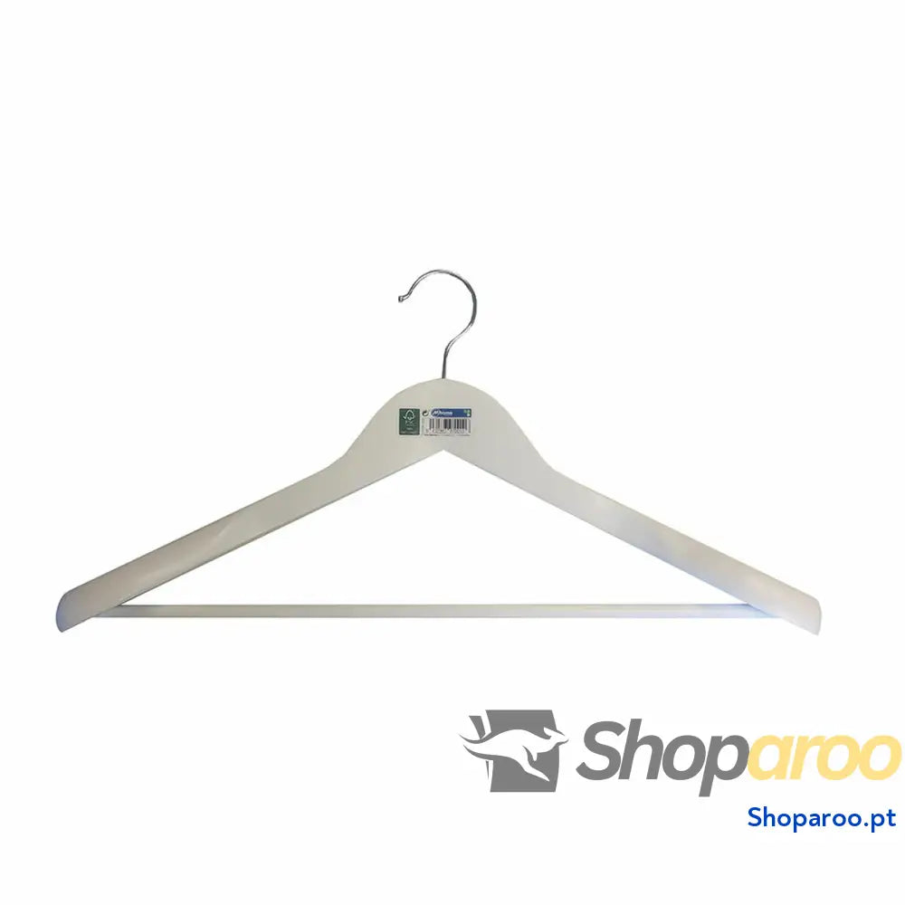 Cabide Mondex Traje Ecológico Madeira Branco (45 x 23 x 5,5 cm)