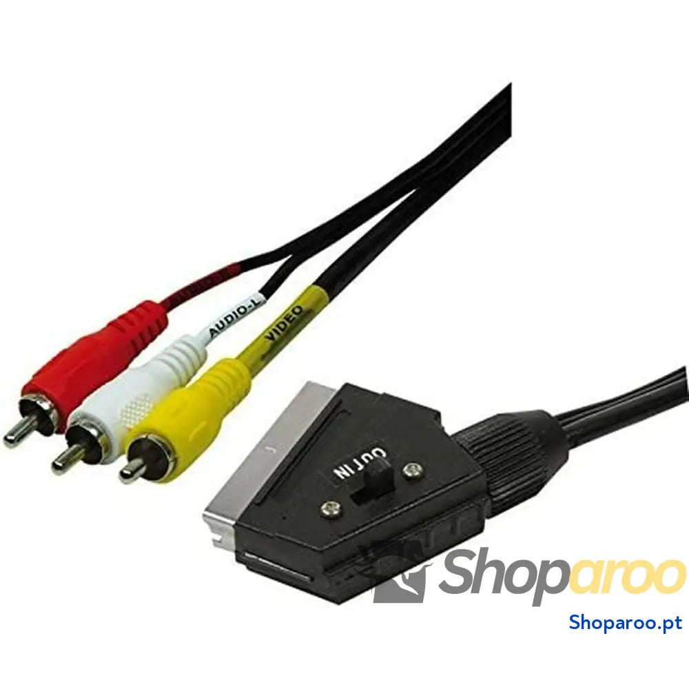Cabo 3 x RCA para Euroconector EDM 51223 Euroconector RCA