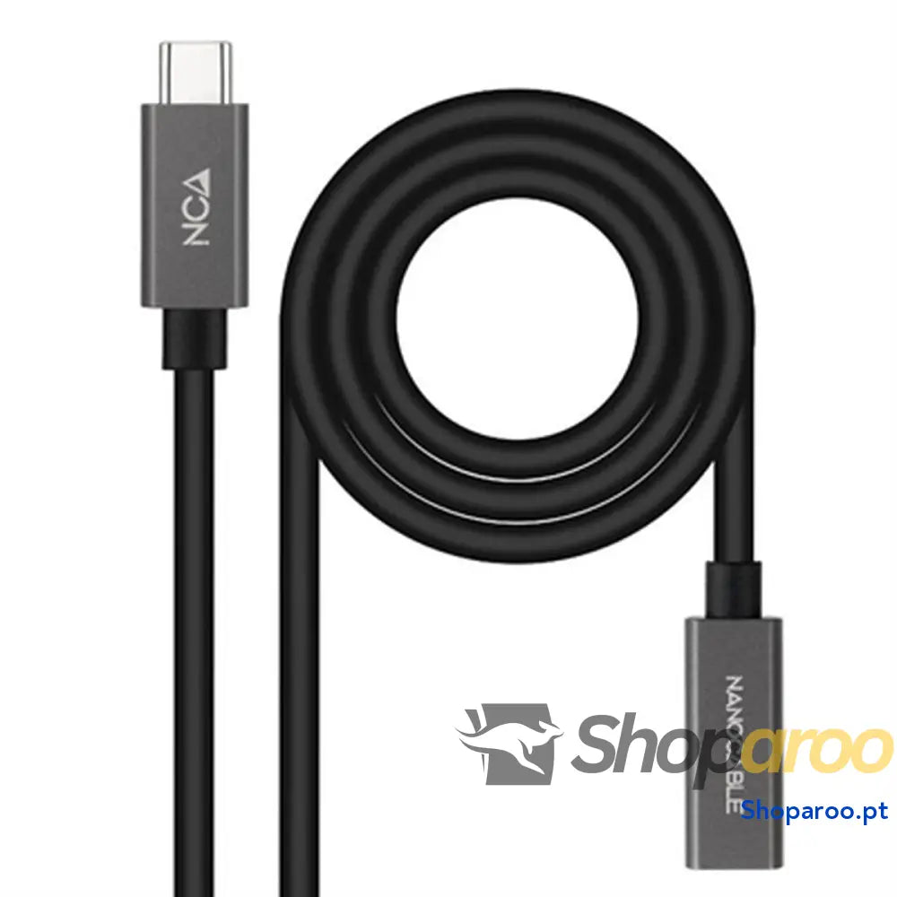 Cabo Alargador USB-C NANOCABLE 10.01.4400 Preto 50 cm (1 Unidade)