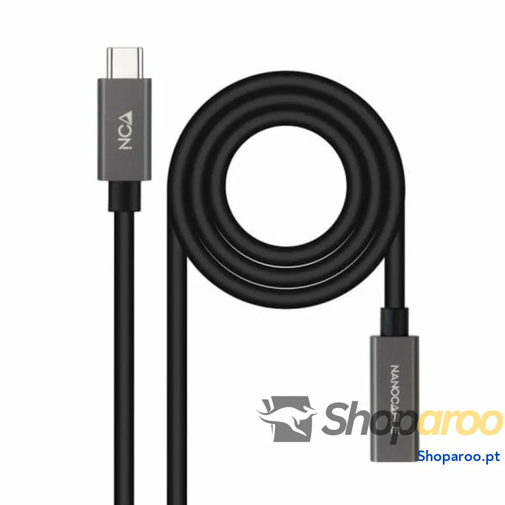 Cabo Alargador USB-C NANOCABLE 10.01.4401-L150 Preto 1,5 m (1 Unidade)