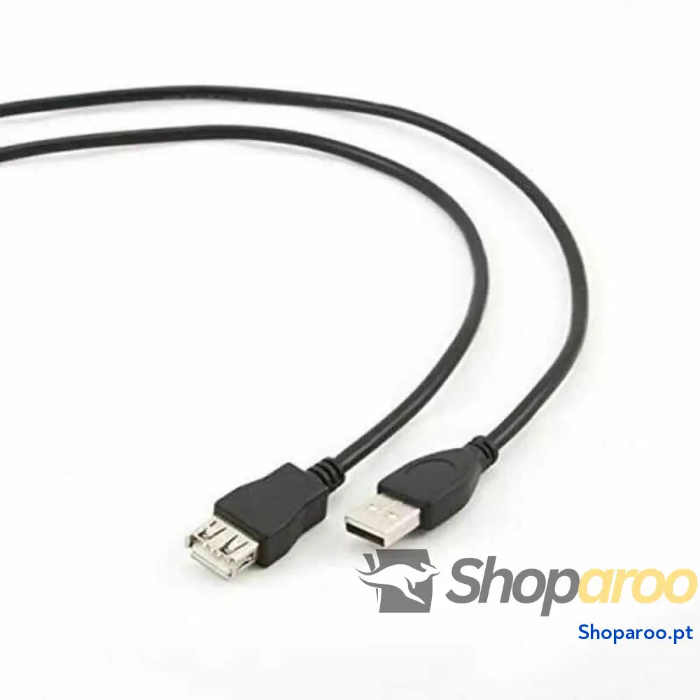 Cabo Alargador USB GEMBIRD 1.8m USB 2.0 A M/FM (1,8 m) Preto 1,8 m