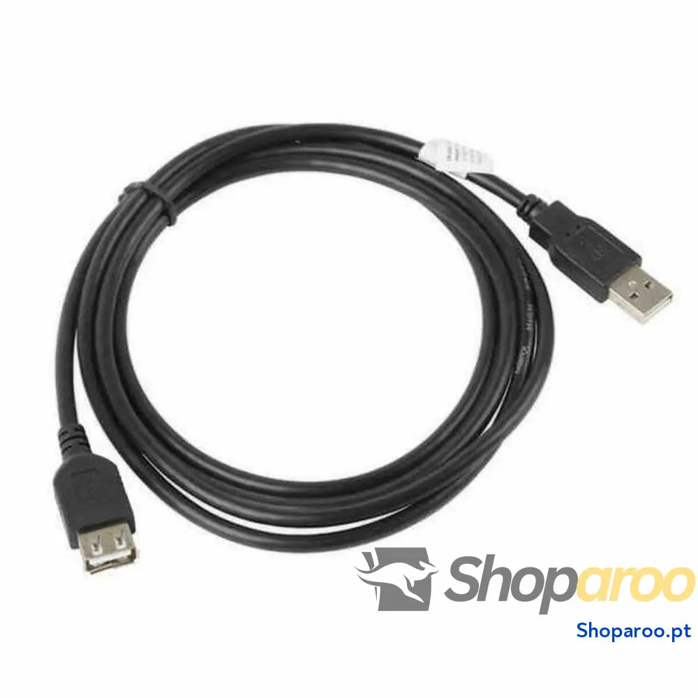 Cabo Alargador USB Lanberg CA-USBE-10CC-0018-BK Preto 1,8 m Macho/Fêmea (1 Unidade)
