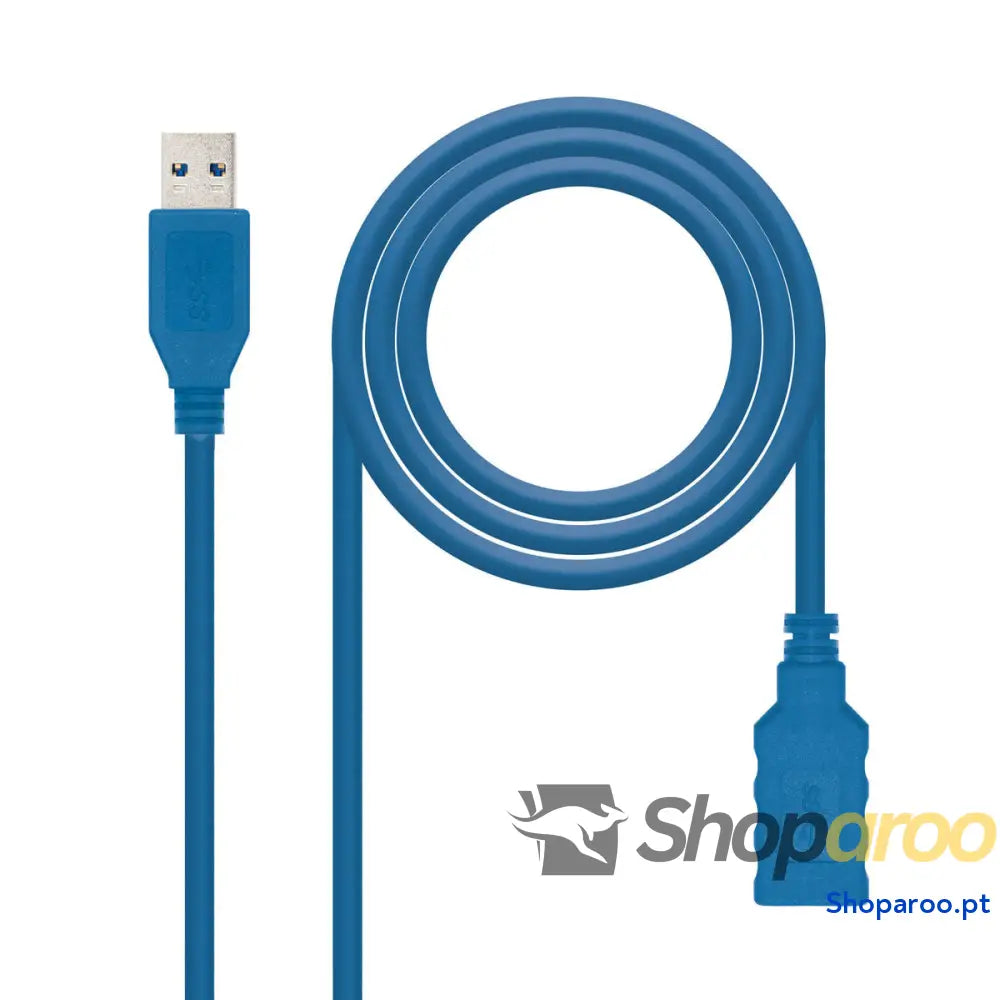 Cabo Alargador USB NANOCABLE 10.01.0902-BL 2 m Azul (1 Unidade)