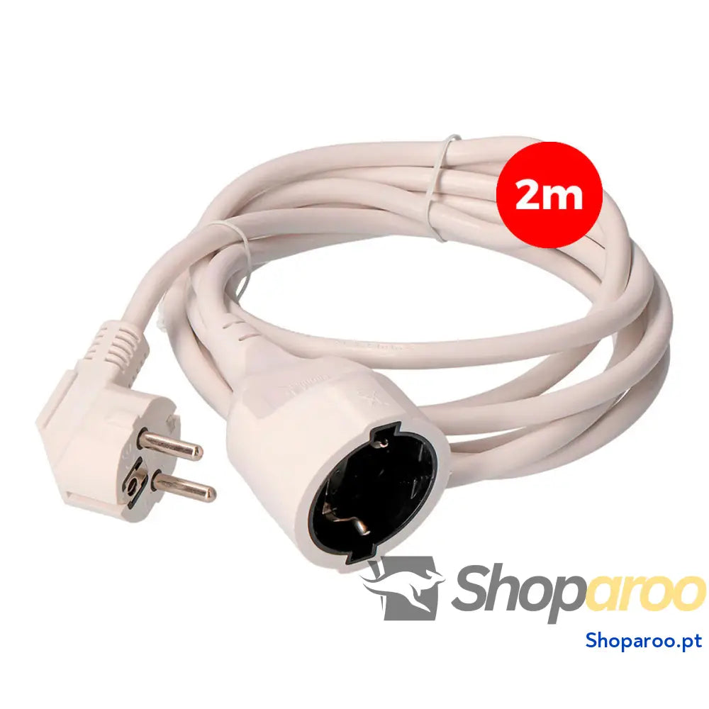 Cabo alongador EDM 23201 Branco 2 m