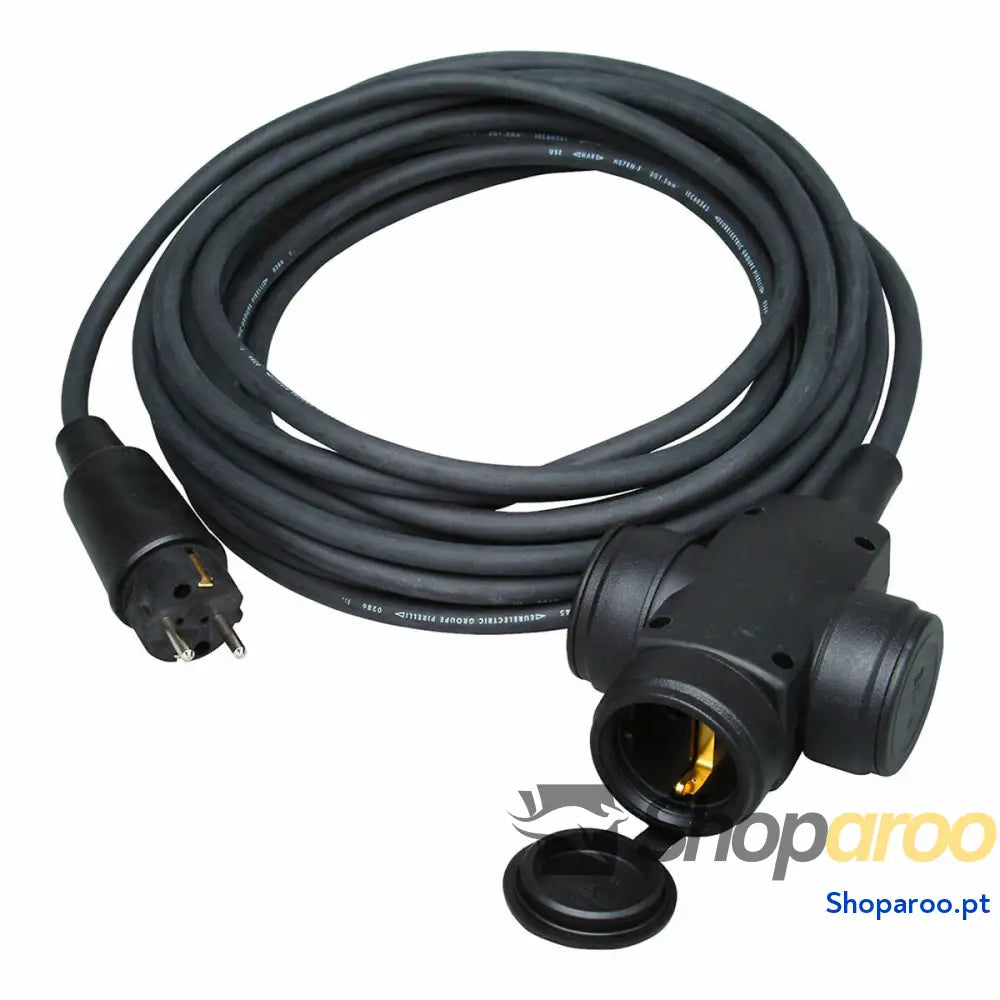 Cabo alongador Kopp H07RN F Preto 10 m Triplo Bipolar