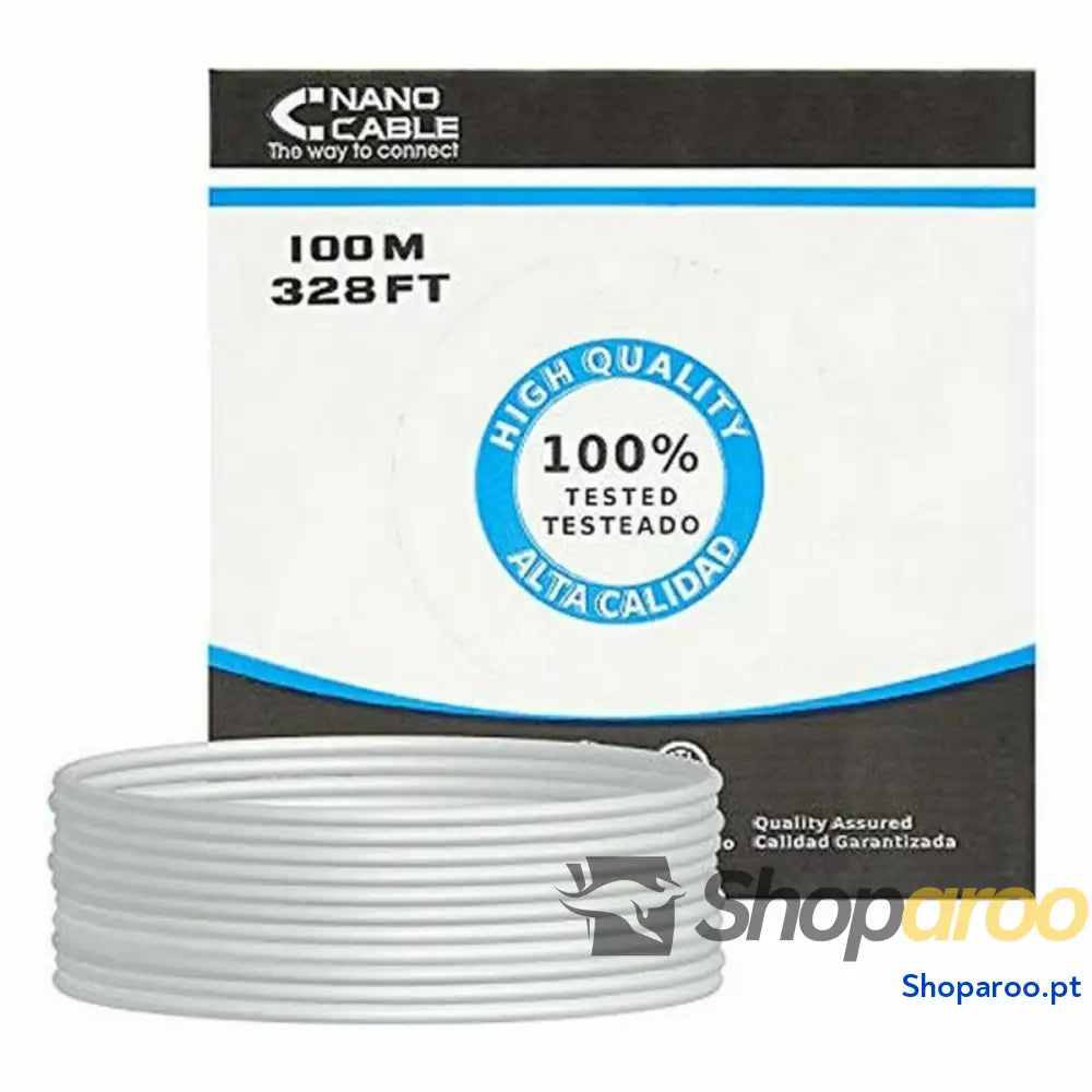 Cabo Categoria 5 UTP NANOCABLE 10.20.0302 (100 m) Cinzento 100 m
