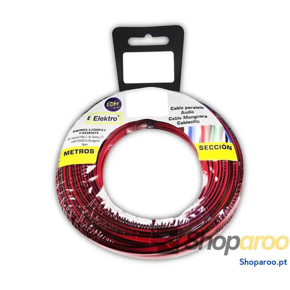 Cabo Coaxial Antena TV EDM 28010 Preto Vermelho Vermelho/Preto 25 m 2 x 1,5 mm
