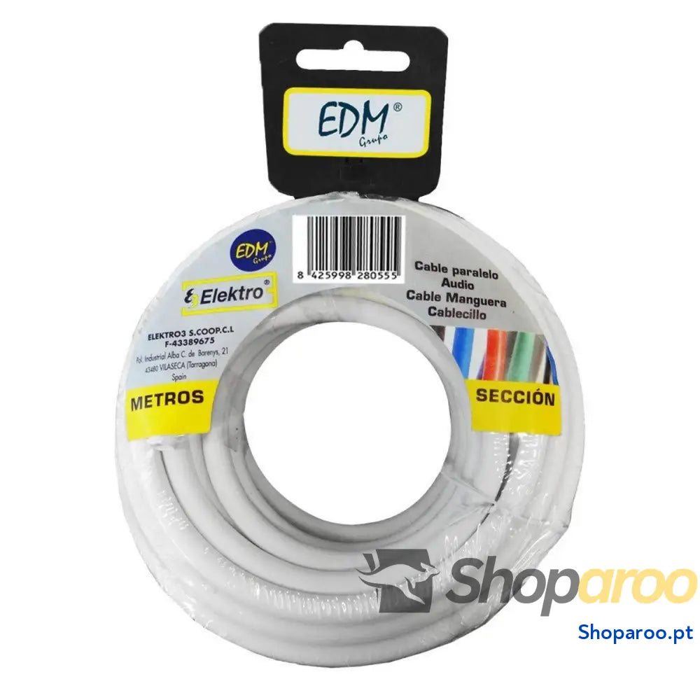 Cabo Coaxial Antena TV EDM 28229 Branco 20 m