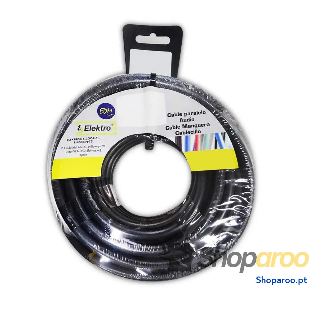 Cabo Coaxial Antena TV EDM 28343 Preto 20 m 3 x 1,5 mm
