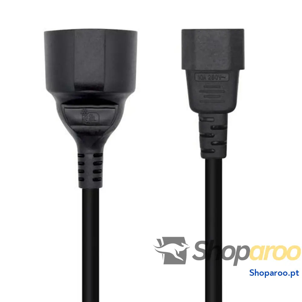 Cabo de Alimentação Aisens A132-0467 25 cm C14 CEE 7/7 Preto