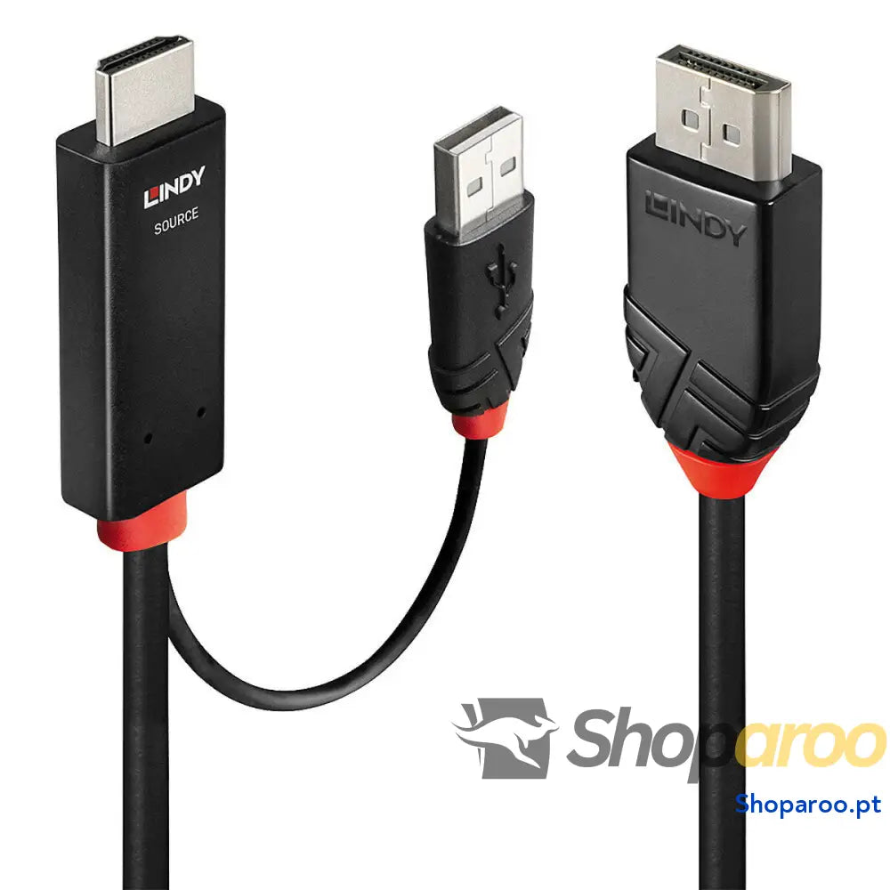 Cabo DisplayPort a HDMI LINDY 41498 1 m Preto