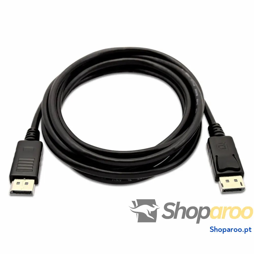 Cabo DisplayPort V7 V7DP2DP-03M-BLK-1E Preto 3 m