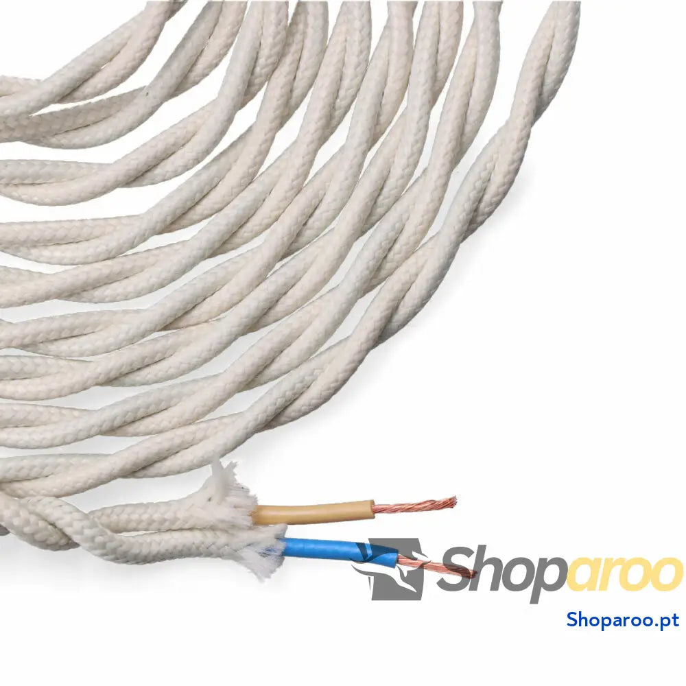 Cabo EDM 11879 Branco 2 x 0,75 mm 5 m Algodão