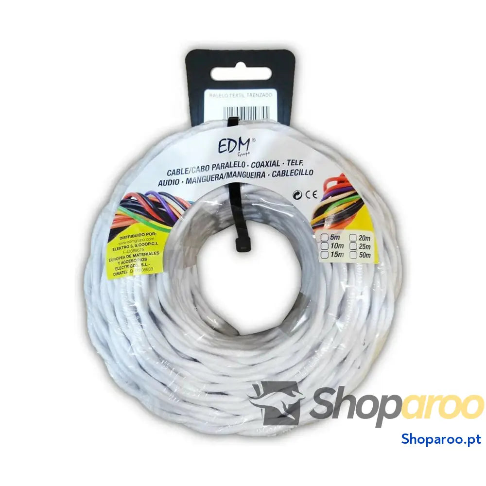 Cabo EDM 11887 Branco 2 x 2,5 mm 5 m