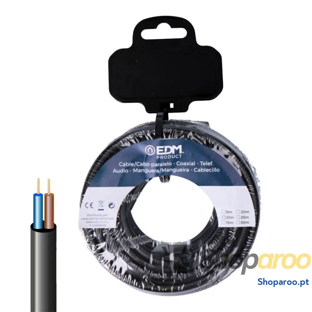 Cabo Elétrico Mangueira EDM 28318 vv-k06 Preto 20 m
