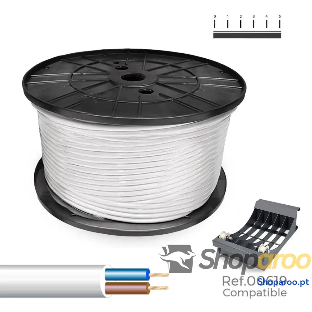 Cabo Elétrico Mangueira Sediles Branco 2 x 1 mm 300 m H05VV-F
