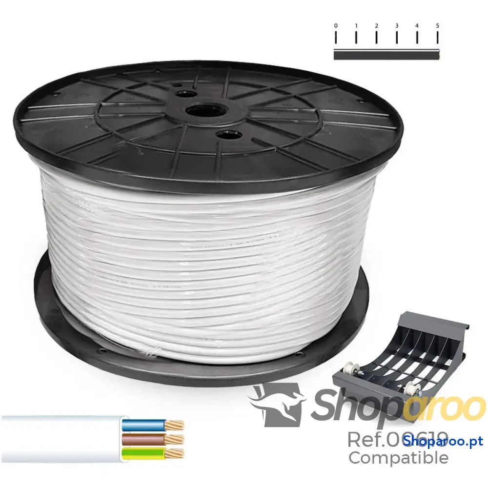 Cabo Elétrico Mangueira Sediles Branco 200 m Bobine
