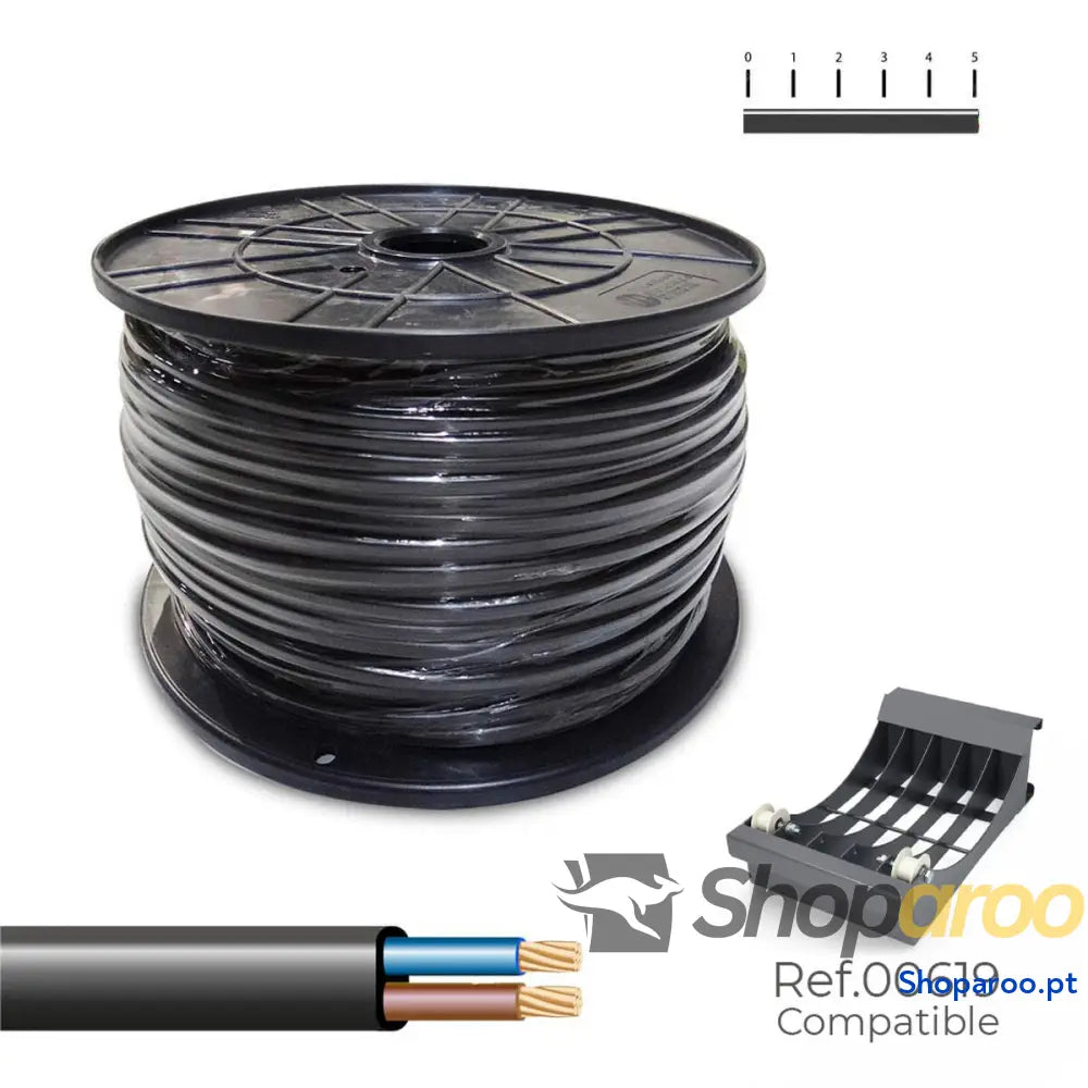 Cabo Elétrico Mangueira Sediles Preto 2 x 1,5 mm 200 m h05vvh2-f